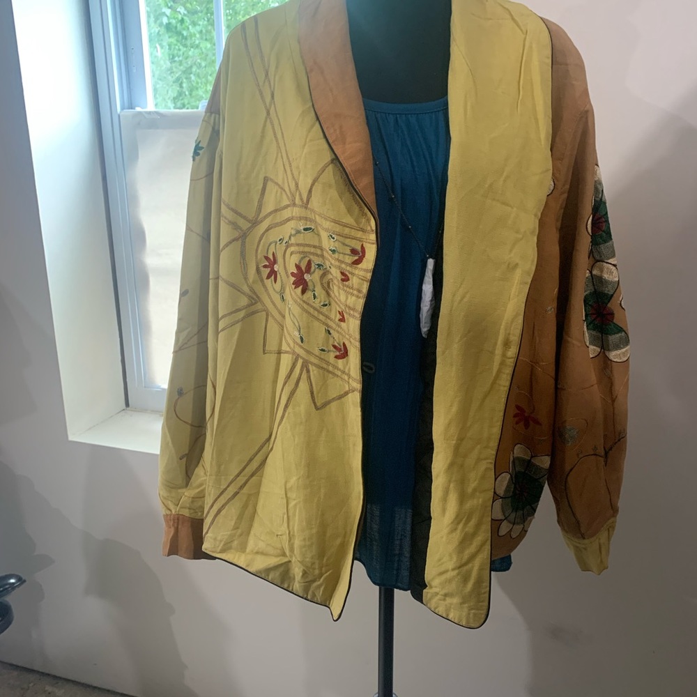 Brownstone studio cardigan plus size 2X/26 multicolor beautiful embroidery